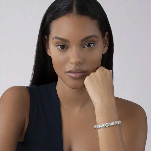 Sterling Silver Caviar Beaded Bracelet | 9mm Image 3 Baxter's Fine Jewelry Warwick, RI