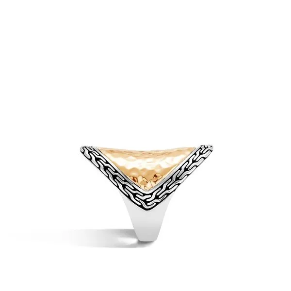 Two-Tone Hammered Saddle Ring Image 3 Baxter's Fine Jewelry Warwick, RI