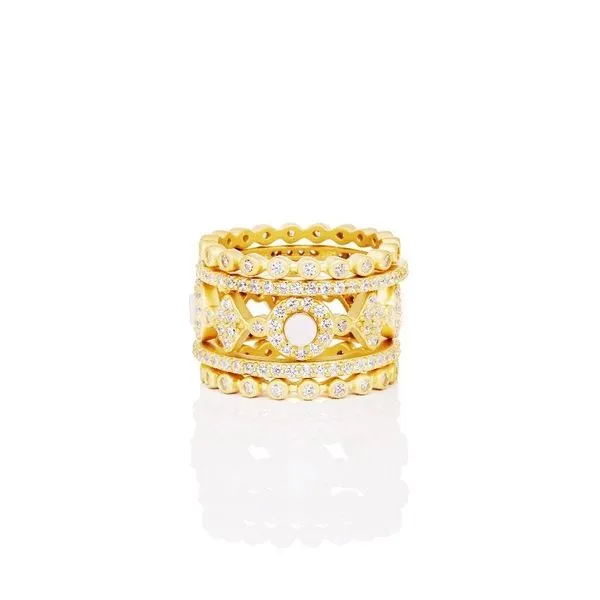Mother of Pearl 5-Stack Ring thumb image 1