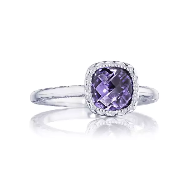 Petite Cushion Gem Ring with Amethyst Baxter's Fine Jewelry Warwick, RI