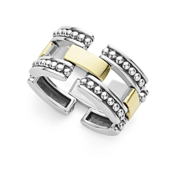 Two Tone Flexible Link Ring Baxter's Fine Jewelry Warwick, RI