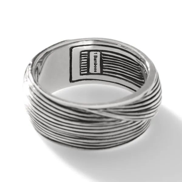 Bamboo Striated Band Ring Image 2 Baxter's Fine Jewelry Warwick, RI