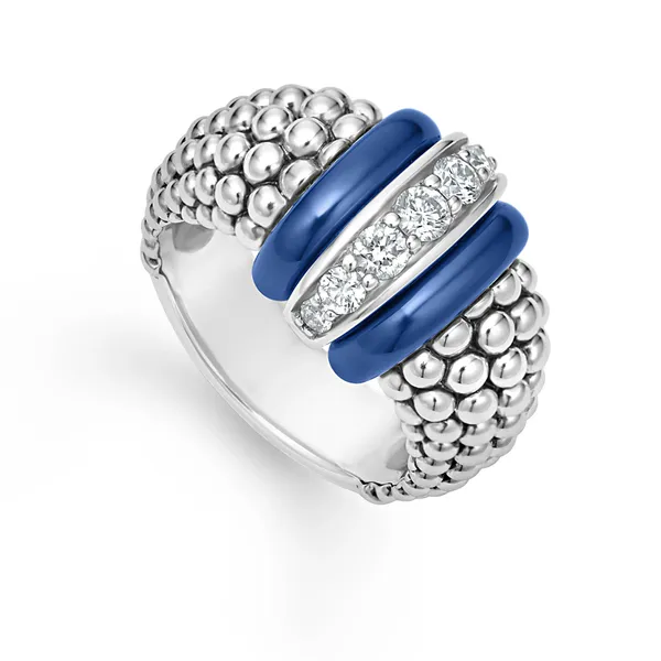 Single Station Diamond Ceramic Caviar Ring Baxter's Fine Jewelry Warwick, RI