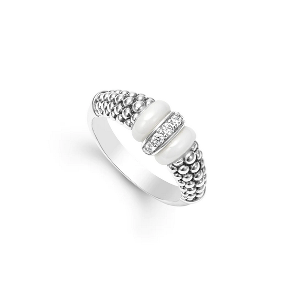 Ceramic and Caviar Diamond Ring Baxter's Fine Jewelry Warwick, RI