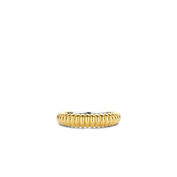 Gold Plated Ribbed Ring thumb image 2