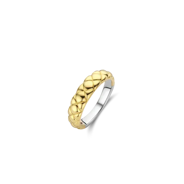 Gold Plated Quilted Band thumb image 1