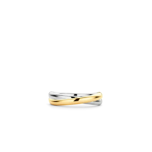 Two-tone Plated Crossover Ring thumb image 2