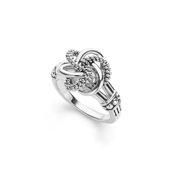 Love knot silver ring sales