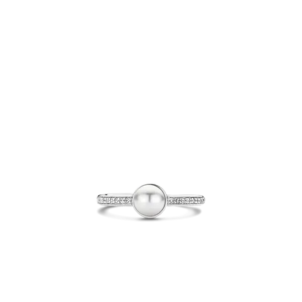 Silver Pearl Ring Image 2 Baxter's Fine Jewelry Warwick, RI