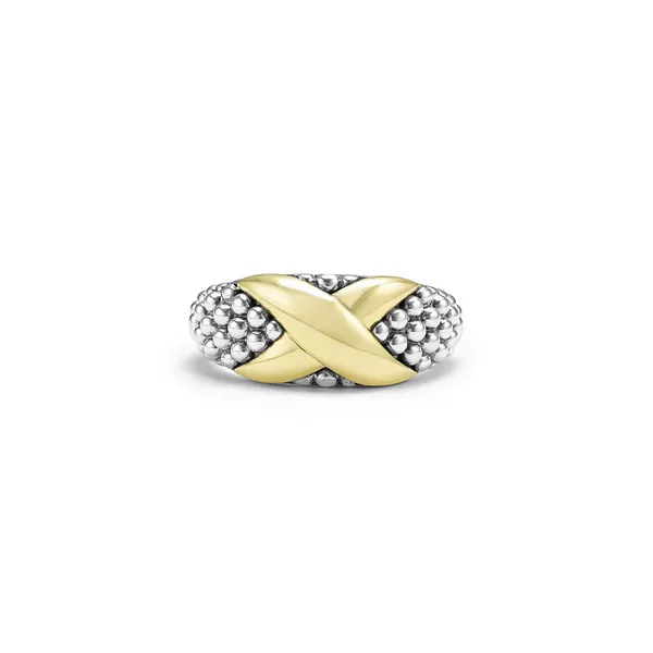 Two-Tone X Caviar Ring thumb image 2