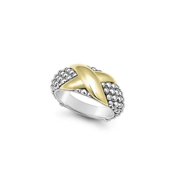 Two-Tone X Caviar Ring thumb image 1