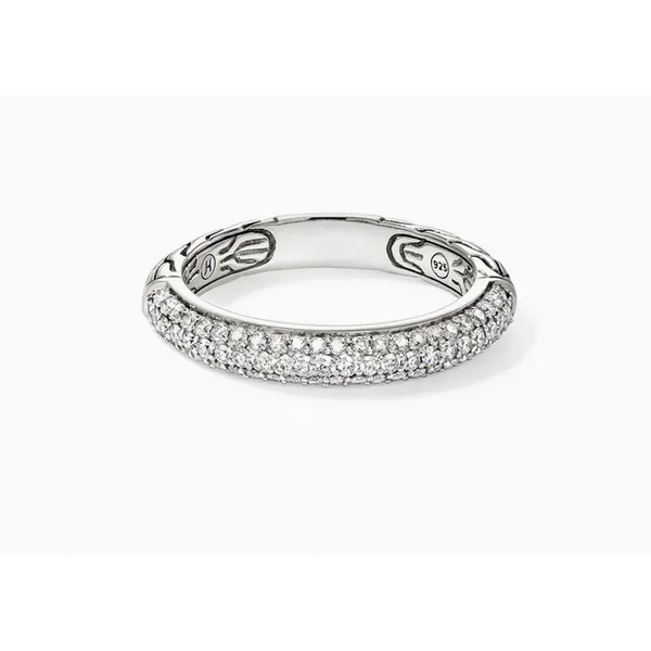 JH Essential Pavé Band Ring, Sterling Silver, Diamon...