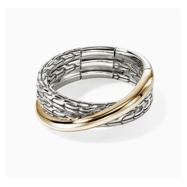 JH Essential Crossover Ring, Gold, Sterling Silver