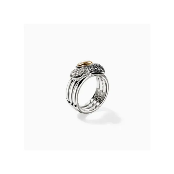 Pebble Stacking Rings, Sterling Silver, Gold, Black Sand ...