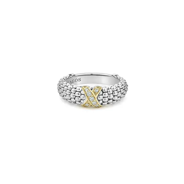 X Caviar Diamond Ring