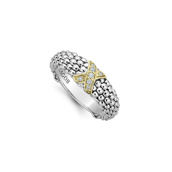 X Caviar Diamond Ring
