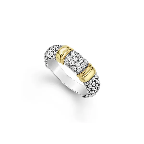 Two-Tone Caviar Diamond Ring | 6mm Baxter's Fine Jewelry Warwick, RI