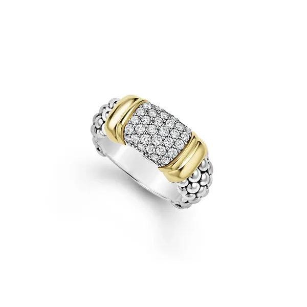 Two-Tone Caviar Diamond Ring | 9mm Baxter's Fine Jewelry Warwick, RI