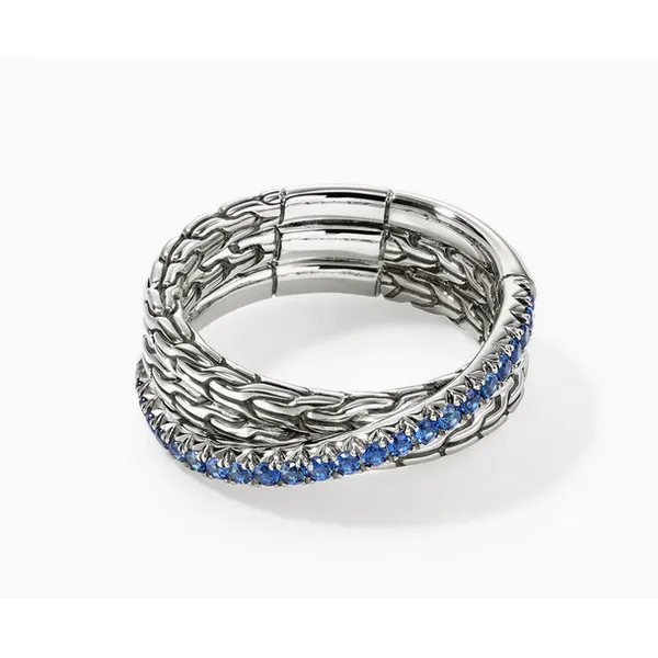 JH Essential Pavé Crossover Ring, Sterling Silver, Gemstones Baxter's Fine Jewelry Warwick, RI