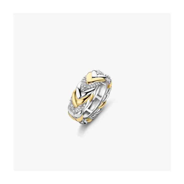 Two Tone Braided CZ Ring Baxter's Fine Jewelry Warwick, RI