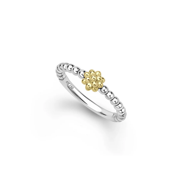 Two-Tone Caviar Stacking Ring | 5mm Baxter's Fine Jewelry Warwick, RI