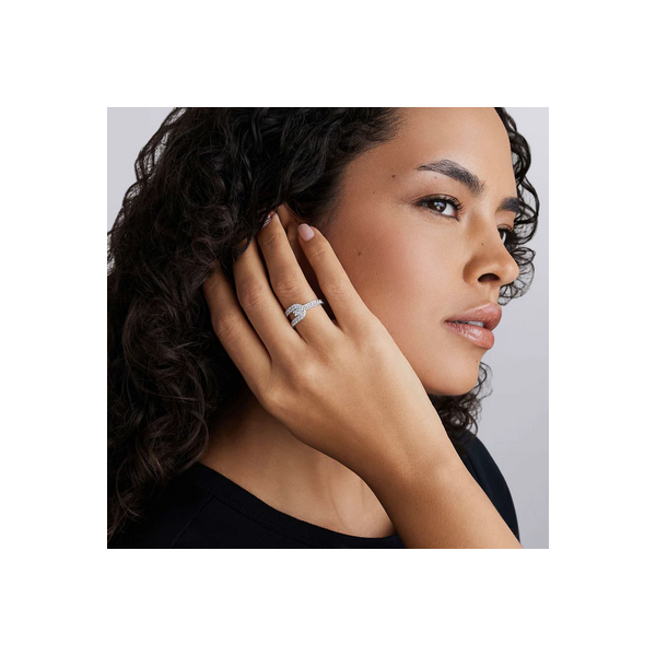 Silver Caviar Linear Diamond Ring Image 2 Baxter's Fine Jewelry Warwick, RI