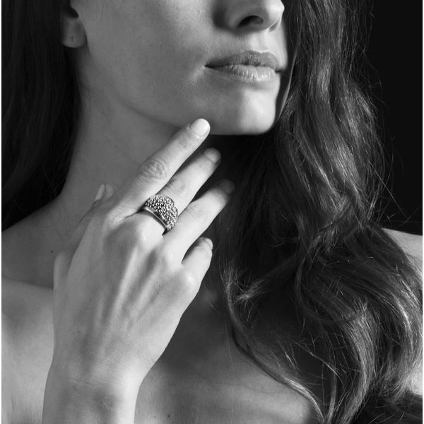 Silver Beaded Statement Ring Image 3 Baxter's Fine Jewelry Warwick, RI