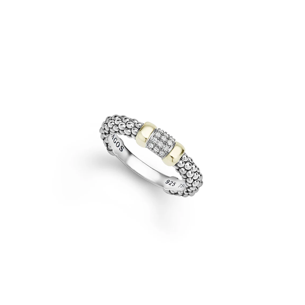 Two-Tone Small Diamond Station Ring Baxter's Fine Jewelry Warwick, RI