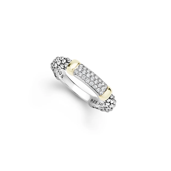 Two-Tone Medium Diamond Station Ring Baxter's Fine Jewelry Warwick, RI