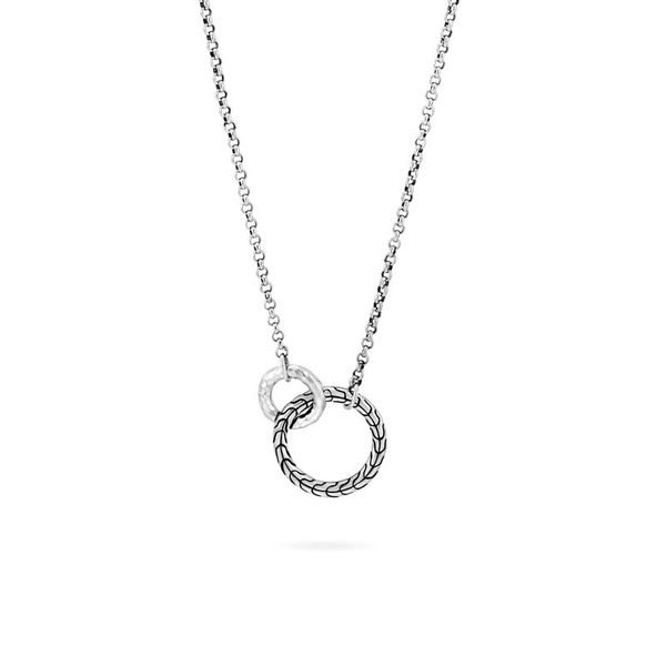 Classic Chain Hammered Interlinking Necklace Baxter's Fine Jewelry Warwick, RI