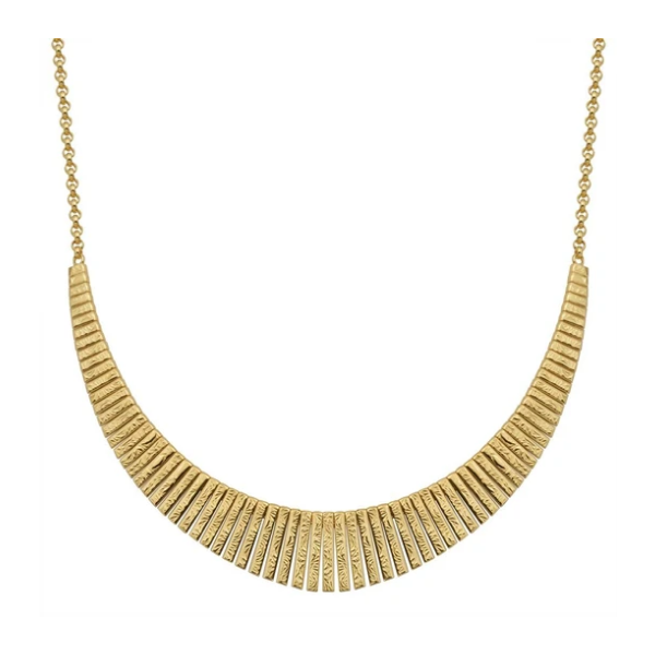 Sterling Silver Yellow Gold Plated Cleopatra Necklace Baxter's Fine Jewelry Warwick, RI