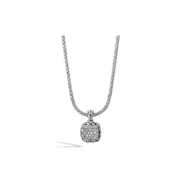 Classic Chain Pendant Necklace with Diamonds thumb image 1