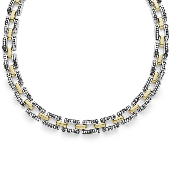 Gold Caviar Link Necklace thumb image 1