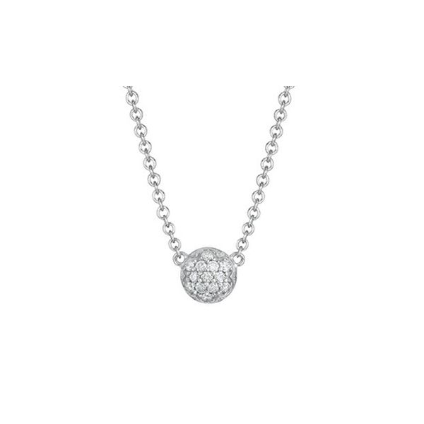Petite Dew Drop Pendant featuring Pavé Diamonds Baxter's Fine Jewelry Warwick, RI
