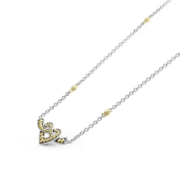 Two Tone Heart Chain Necklace thumb image 2