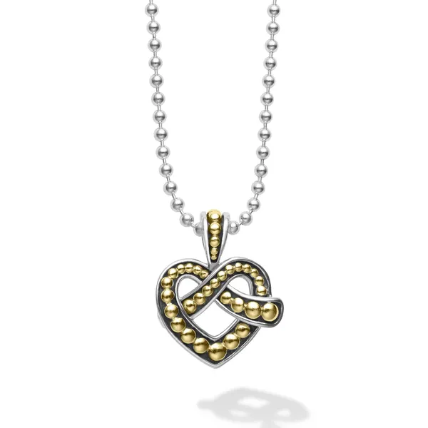 Two Tone Heart Pendant Necklace Baxter's Fine Jewelry Warwick, RI