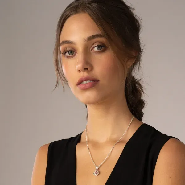 Swiss Blue Topaz Pendant Necklace thumb image 3