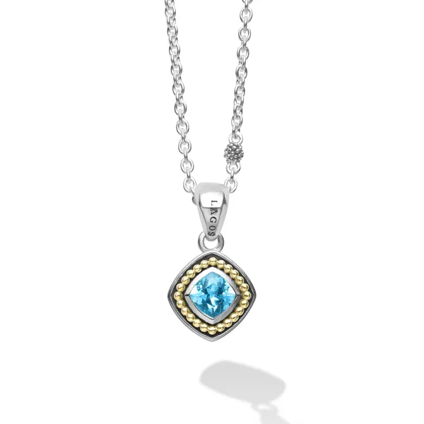 Swiss Blue Topaz Pendant Necklace Baxter's Fine Jewelry Warwick, RI