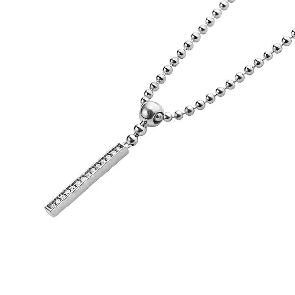 Diamond Bar Drop Necklace Image 2 Baxter's Fine Jewelry Warwick, RI