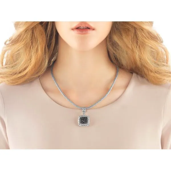 Classic Chain Enhancer with Black Sapphire Image 3 Baxter's Fine Jewelry Warwick, RI