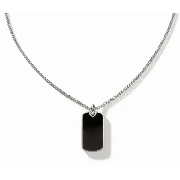 Black Onyx Dog Tag Necklace similar item image