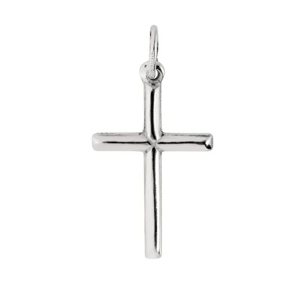 Silver Medium Tube Cross Baxter's Fine Jewelry Warwick, RI