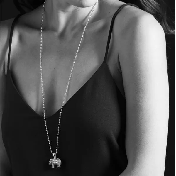 Elephant Pendant Necklace Image 3 Baxter's Fine Jewelry Warwick, RI