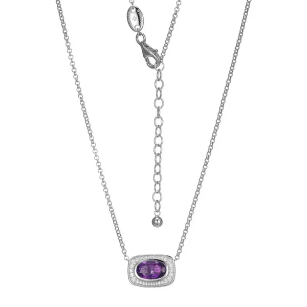 Sterling Silver Amethyst and CZ Pendant Baxter's Fine Jewelry Warwick, RI