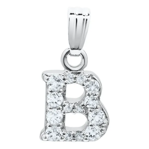 Sterling Silver Childrens Initial Necklace - B Baxter's Fine Jewelry Warwick, RI