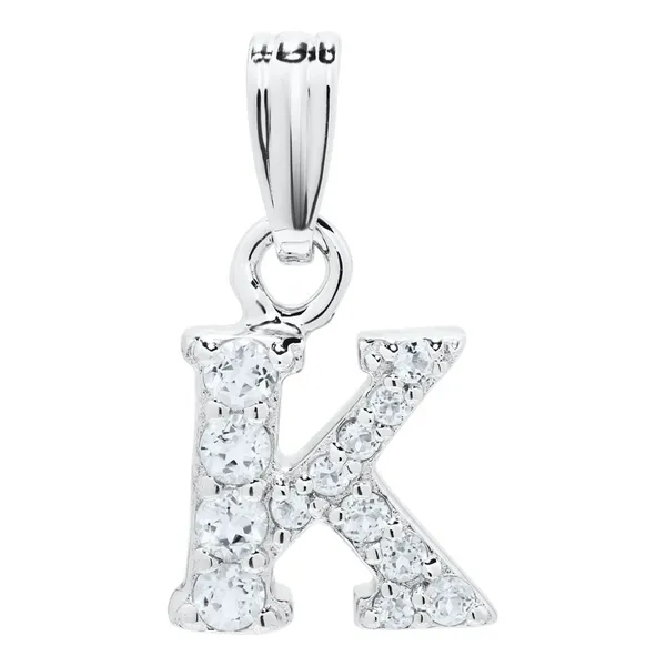 Sterling Silver Childrens Initial Necklace - K Baxter's Fine Jewelry Warwick, RI