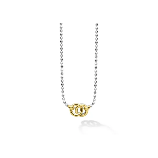 Two-Tone Interlocking Pendant Necklace thumb image 1