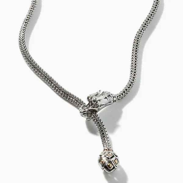 Naga Lariat, Sterling Silver, Gold, 5MM Baxter's Fine Jewelry Warwick, RI