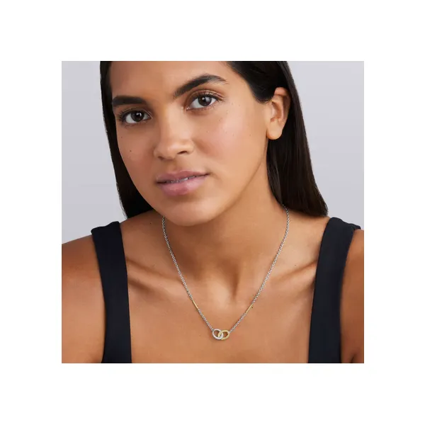Two-Tone Link Diamond Necklace