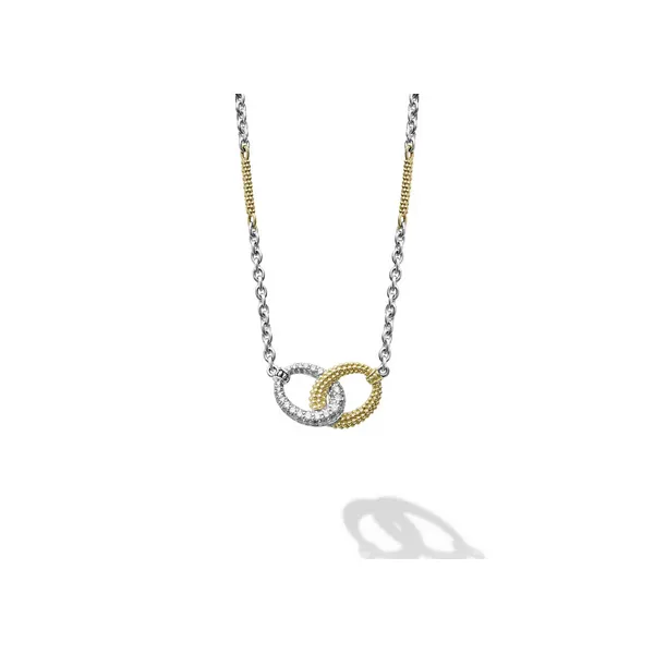 Two-Tone Link Diamond Necklace